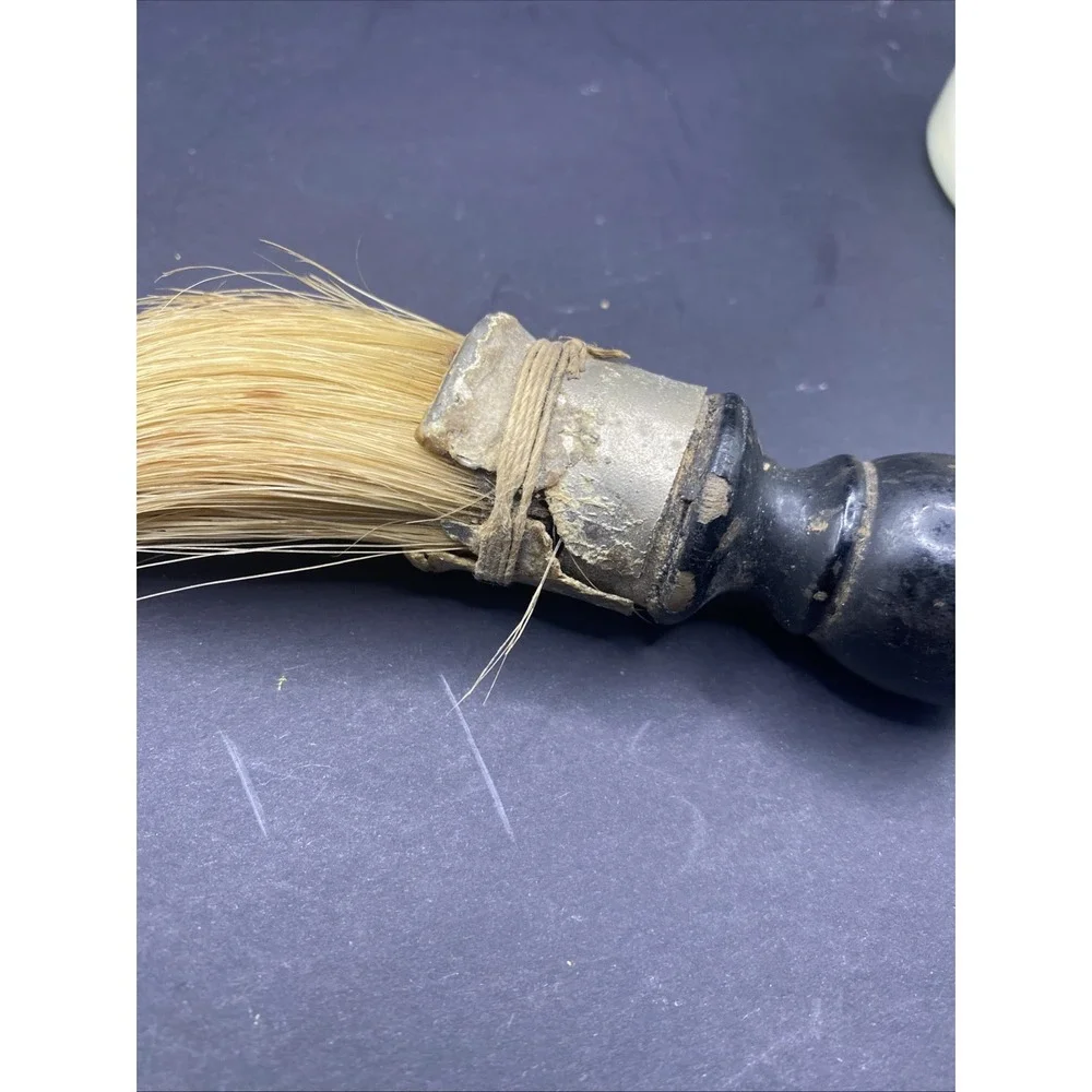 VTG Old Spice Shaving Mug Glass Shulton & Boar Bristle Brush